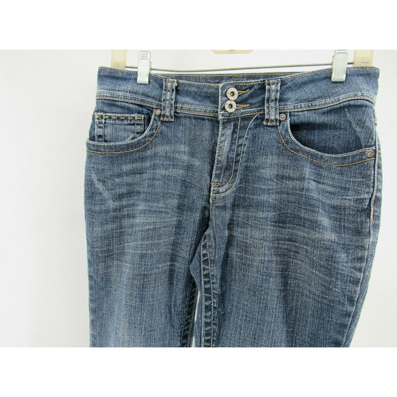 Cato Jeans relaxed fit bootcut leg Women's size 4 blue denim jeans Flap pockets - Picture 3 of 10